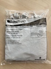 Closetmaid Wire Shelving Drywall Clips Pre-Loaded #1770 New