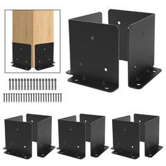 4 PCS Adjustable 6×6 Post Anchor Base Bracket Reinforced Support Pergola