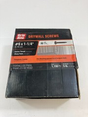 PARTIAL BOX ~ Grip Rite Drywall Screws #6 x 1-1/4” #2 Philips Coarse Thread