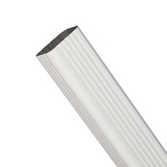 3 In. X 4 In. X 15 In. White Aluminum Downspout Extension