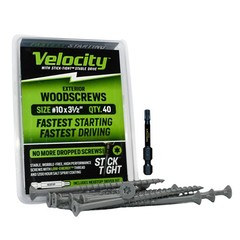 Velocity Exterior 3 1/2 Wood Screws DIY Pack (Size #10) Fence Screws for Wood…