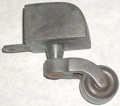 4 Bronze Rectangular Cup Casters 02016241 Side Entry for Tables & Chairs