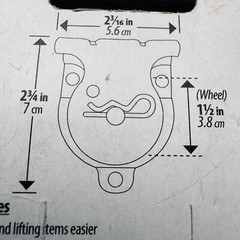 6 Wall/Ceiling Mount Pulley 1 1/2″ 420lb Zinc Plated Crown Bolt