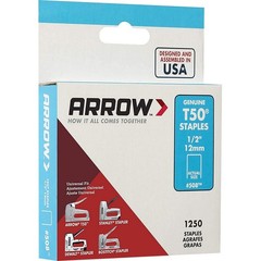 Arrow Fastener 508 1/2″ 12mm T50 Staples (1,250pk)