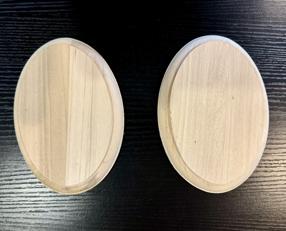 4-1/2 x 6-1/2 in. Unfinished Poplar Oval Rosette Handrail Fitting (2 pcs)