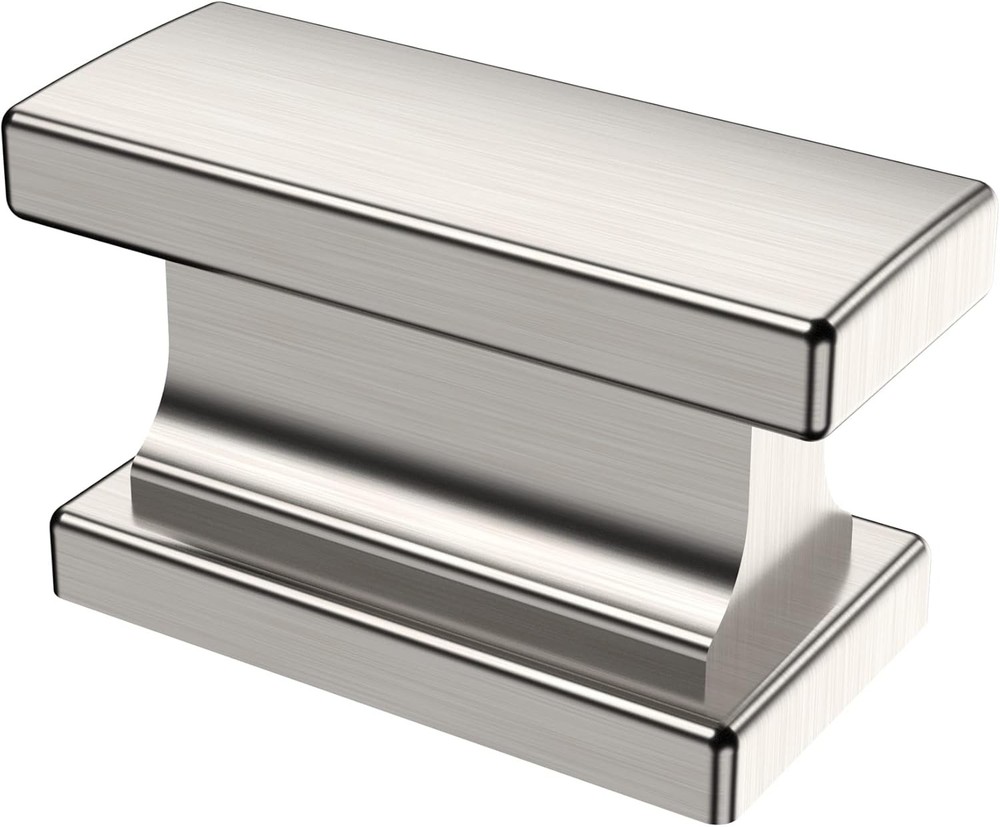 15 Pack Cabinet Knobs 37mm Brushed Satin Nickel Rectangle Kitchen Drawer Handles