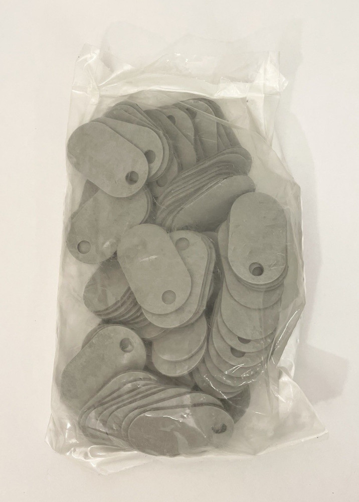 (100) Lot NEW Central Steel Fabricators Cable Fiber Tags 1″ x 1.75″ CT160-100