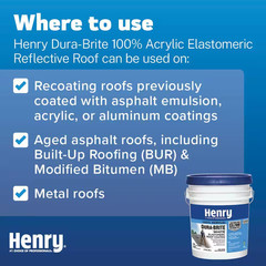 587 Dura-Brite White 100% Acrylic Elastomeric Reflective Roof Coating 4.75 Gal.