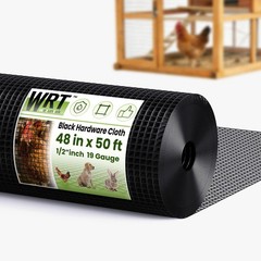Weruntek Black Hardware Cloth1/2 Inch 48 Inch X 50 Foot 19 Gauge Pvc Coated