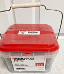 ClosetMaid 2186700 ProPack Metal Shelf Cable Clips (200-Piece) NEW SEALED