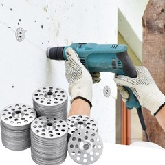 AccEncyc 1 Inch Plaster Washers 200 Pcs Buttons Metal 25 mm / 1 inch
