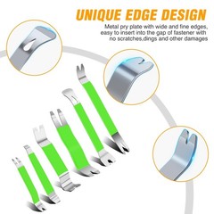 GOOACC 11 PCS Trim Removal Tool Kit, Metal Pry Tool Auto Fastener Remover Pry…