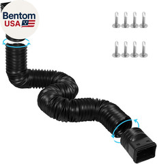 11.5Ft Long Gutter Downspout Extensions Flexible, 4″ Diameter Drain Downspout Ex
