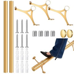 Zonon 4ft Gold Bar Foot Rail Kit Undercounter Stainless Steel Brass