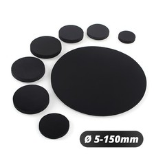 Black Rubber Discs Solid Round Pads Vibration Stop Gasket Flat Washer 5mm-150mm