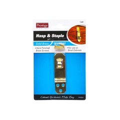 Prestige 19 x 69mm Decorative Brass Hasp and Staple