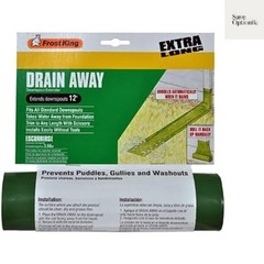 DE300 Standard Plastic Drain Away Downspout Extender, Extends 12-Feet, Green