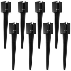 4×4 Fence Post Anchor 24 Inch Heavy Duty Ground Spike Black Metal No Dig Mailbox