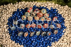 JGARTS 20 X Mix Vintage Look Flower Ceramic Knobs Door Handle Multicolor 2