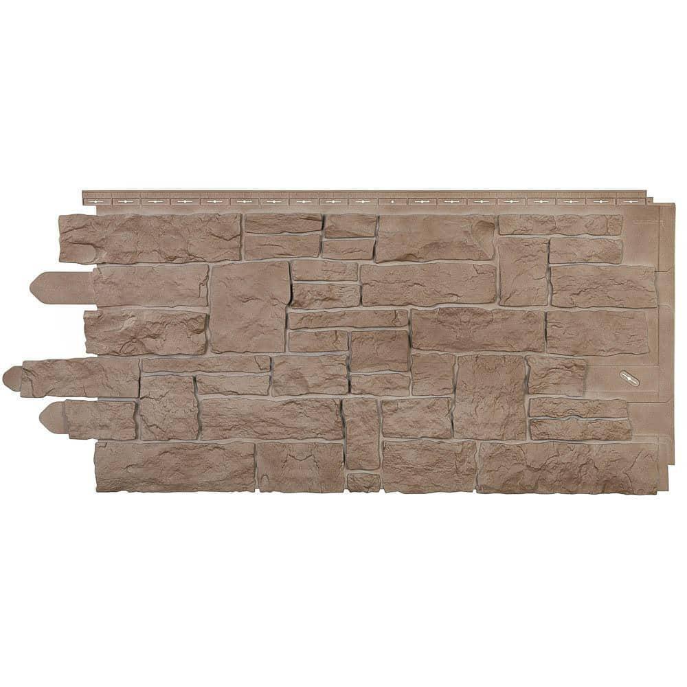 Vinyl Siding Stacked Stone 20.250 x 45 in. in Sand Blend 49.32 sq. ft. per Box