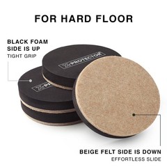 X-Protector Felt Furniture Hardwood Floors 24 Pcs 2 1/2 Inch Furniture Duty