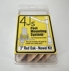 3″ Newel Post Mounting Kit System Post Anchor Red Oak – NEW