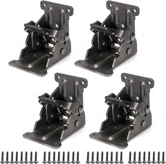 Alloy Steel Foldable Brackets with 90° Angle Design – 4 Pack, Heavy Duty Support