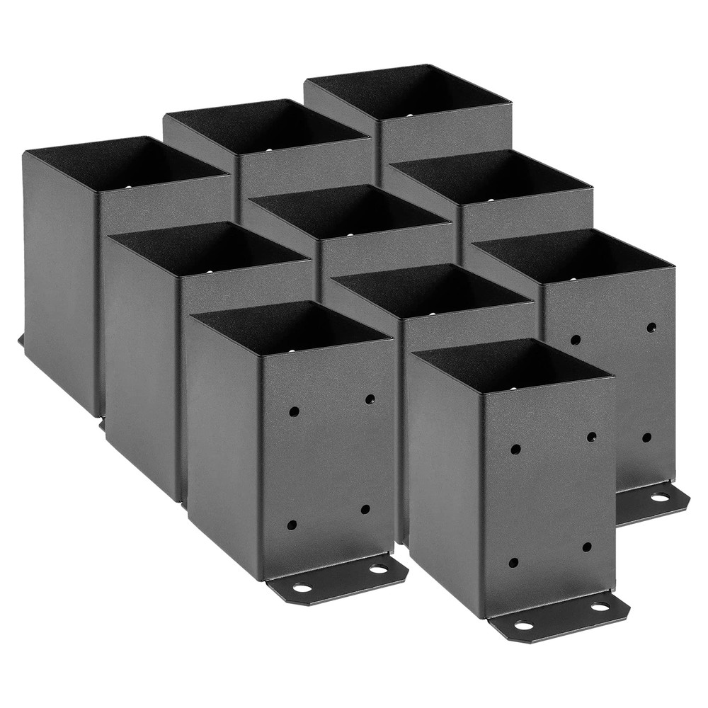 4×4 Post Base 10 Pcs, Inner Size 3.6″x3.6″ Post Base Brackets, Heavy Duty Pow…