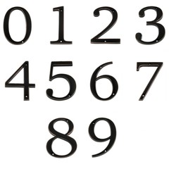 Aged Bronze Metal 4″ Flush House Address Numbers, Bold Readable Font