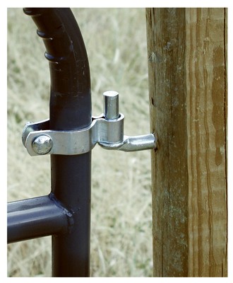 Gate Hinge Kit, Round Tube, 1-5/8 to 1.75-In. – S16100800
