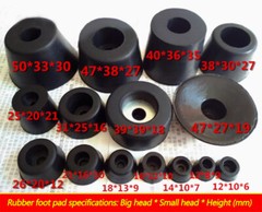 Black Round Rubber Feet Small & Large For Speaker Cabinets Flight Case Amplifier