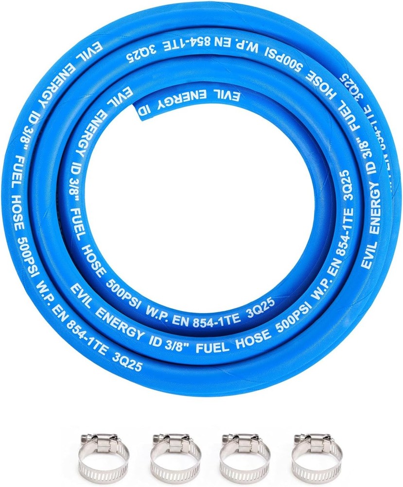 3/8″ High Pressure Fuel Line Hose 10FT 500PSI E85 for Fuel Systems Engines NBR R