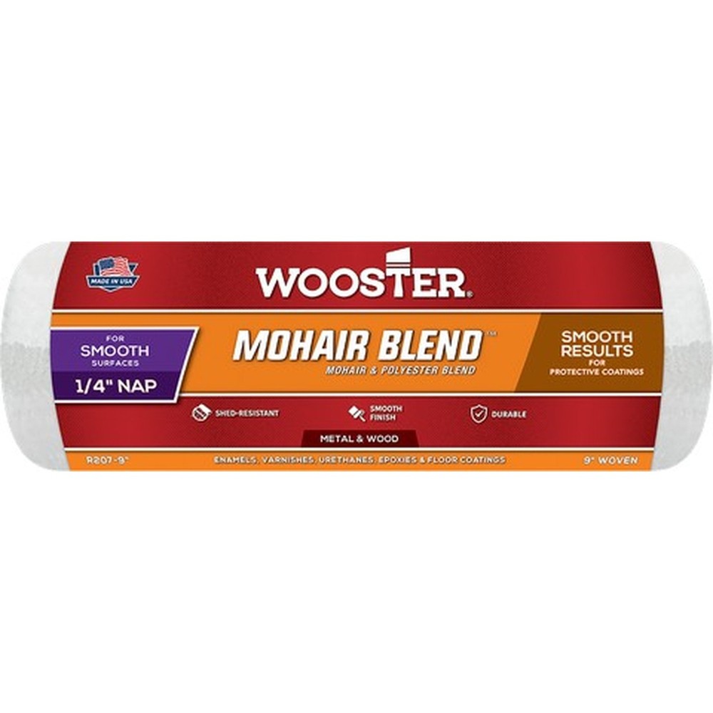 Wooster R207 9″ x 1/4″ Nap Mohair Blend Roller Cover-1PK