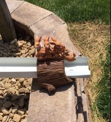 Rain Gutter Downspout Extension, Rabbit Garden Statue Splash Block for 3”x4’…