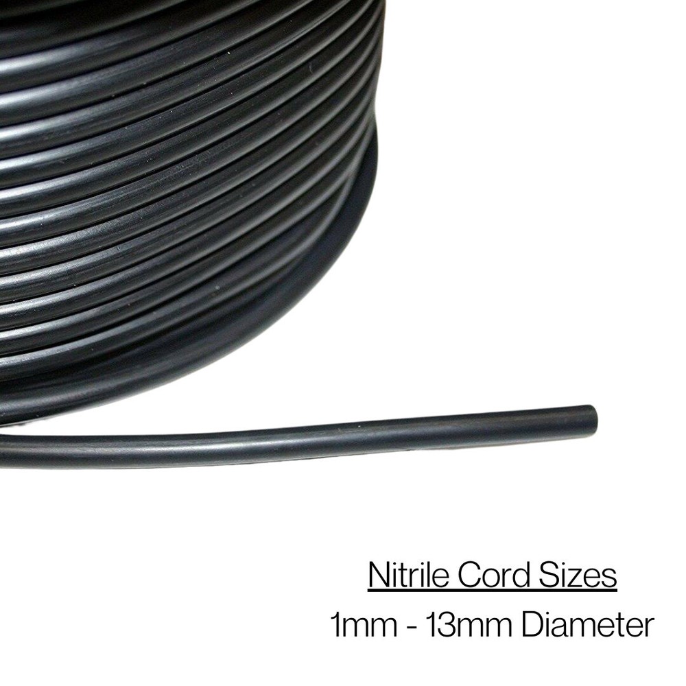 Solid Nitrile Rubber Cord – Black O Ring – Anti Oil Seal Gasket Dia 1.5mm – 13mm