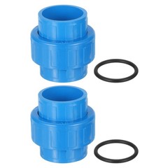 2Pcs PVC Fittings 1-1/4″ with Slide Doors for Union Pipe (Blue)