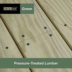 Deck Plus FASTENERS 48397 Deck Screws, 1lb Box, Green, 147 Piece