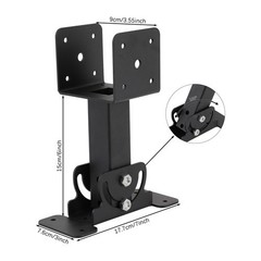 3PCS Roof Beam Brackets Roof Standpipe Bracket Kit Roof Beam Bracket Kit 0-180°