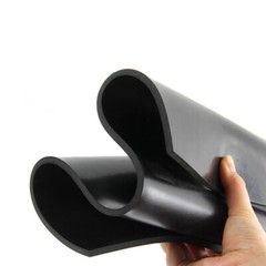 Solid Black Rubber Gasket Sheet Rolls Smooth Flooring Mat 500mm*500mm Antislip