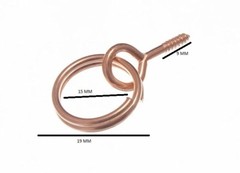 Picture Mirror Frame Screw Anneau Medium Coppered Pack Of 1000