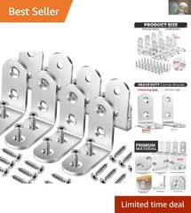 8 PCS Heavy Duty Stainless Steel Corner Braces, 90° Brackets for Strong Support