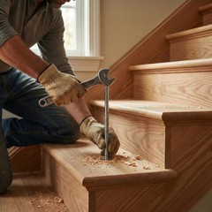 2 PCS Newel Post Mounting Kit Wobbly Stairs 11″ Steel Anchors Hardware Oak