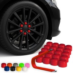 ColorLugs Vinyl BoltCap Cover | Red | Flexible Fit Bolt Lug Nut Cap | Fits 19…