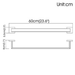 Gudetap Bathroom Hardware Set 24-Inch Towel Bar2Pcs Towel Hooktoilet Paper