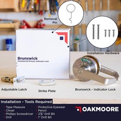 Commercial Grade Bathroom Door Lock Handle with Occupancy Indicator – See Occupi
