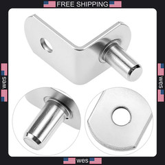 QWORK 100 pcs shelf support pegs 5mm L-shaped steel cabinet shelf pins silver