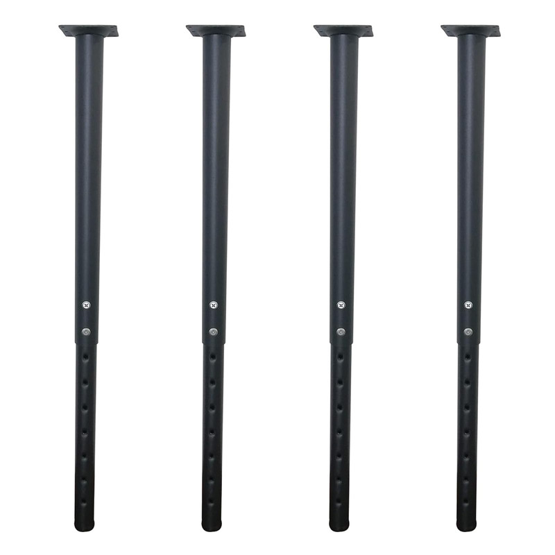Jahof Adjustable Table Legs 22-36 Inch 55-90 Cm 42/38 Mm 4 Black