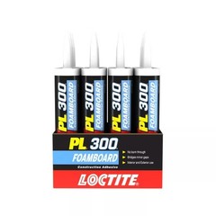 Loctite PL300 Foamboard Adhesive, 10 fl oz, Cartridge (12 Pack) Blue