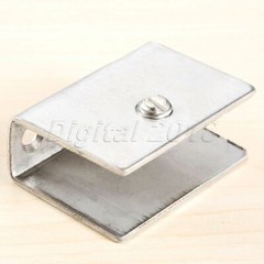 4x Square Clamp Holder Brackets Clips For 6-12mm Thickness Glass Shelf Handrails