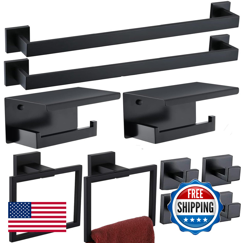 Taun Bathroom Hardware Set Piece Brushed Nickel Bathroom Accessories Set Sus304